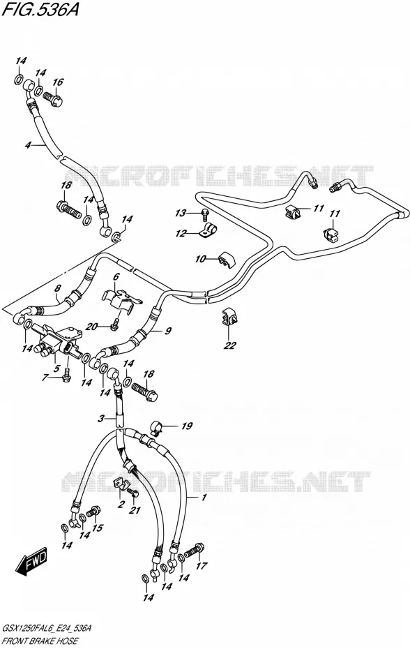 DURITE DE FREIN AVANT Suzuki MOTO 1250 GSX-F 2016  GSX1250FA L6 (E24)
