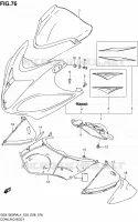 CARENAGES   ETIQUETTES pour Suzuki HAYABUSA 1300 2014