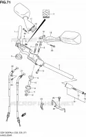 GUIDON (GSX1300RAL4 E33) pour Suzuki HAYABUSA 1300 2014
