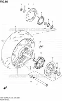 ROUE ARRIERE (GSX1300RAL4 E03) pour Suzuki HAYABUSA 1300 2014