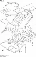 GARDE BOUE ARRIERE pour Suzuki HAYABUSA 1300 2014