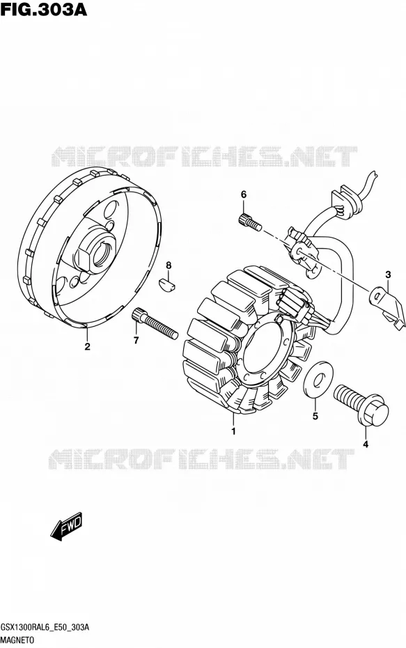 ALLUMAGE ROTOR - STATOR Suzuki MOTO 1300 HAYABUSA 2016  GSX1300RA L6 (E50)