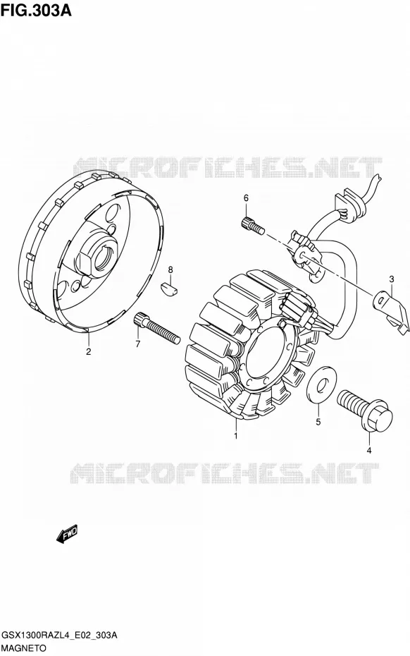 ALLUMAGE ROTOR - STATOR Suzuki MOTO 1300 HAYABUSA 2015  GSX1300RAZUF L4 (E19)