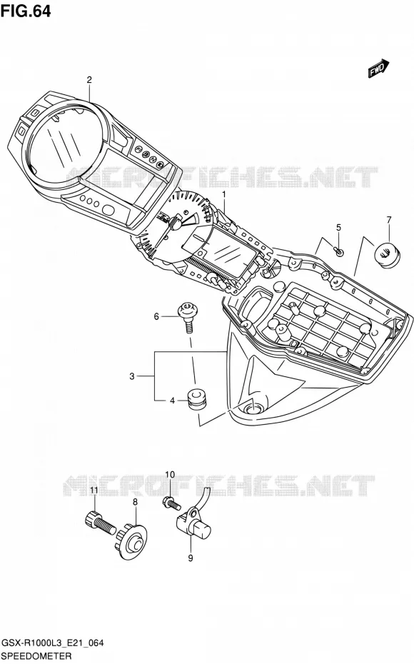 COMPTEUR (GSX-R1000ZL3 E24) Suzuki MOTO 1000 GSX-R 2013  GSX-R1000 L3/GSX-R1000Z L3 (E24)