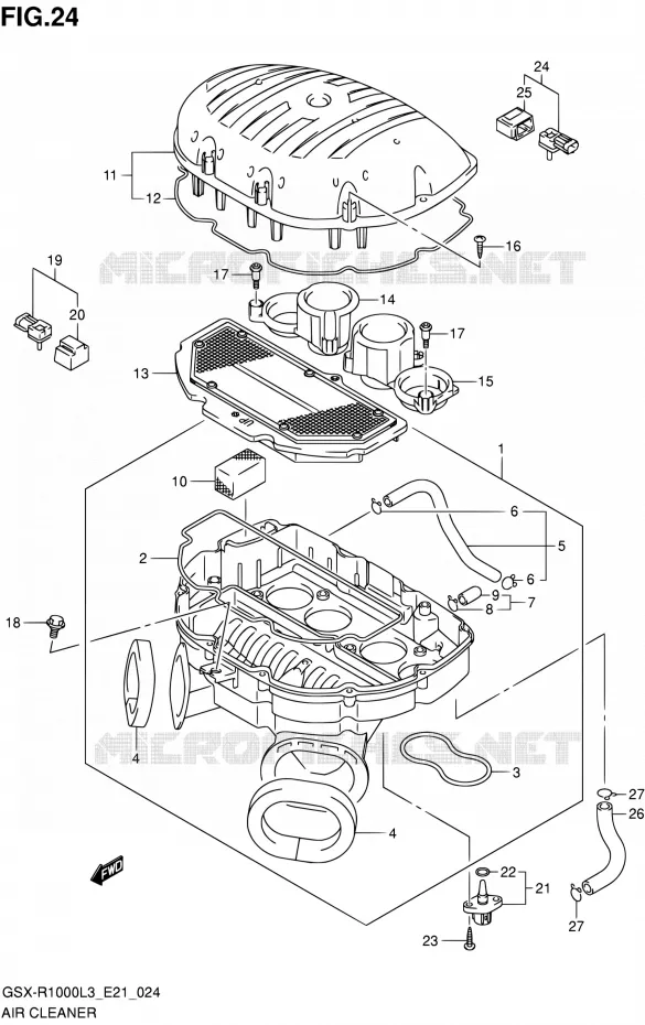 FILTRE A AIR Suzuki MOTO 1000 GSX-R 2013  GSX-R1000 L3/GSX-R1000Z L3 (E24)