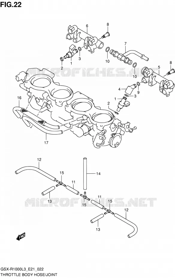 SYSTÈME D'INJECTION (GSX-R1000ZL3 E24) Suzuki MOTO 1000 GSX-R 2013  GSX-R1000 L3/GSX-R1000Z L3 (E24)