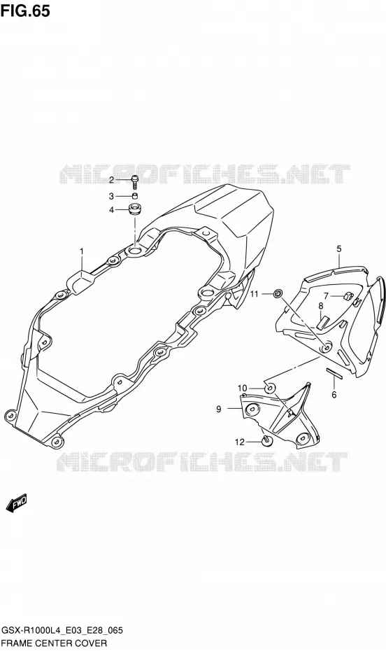 CARENAGE CENTRAL Suzuki MOTO 1000 GSX-R 2014  GSX-R1000 L4 (E03,E28,E33)