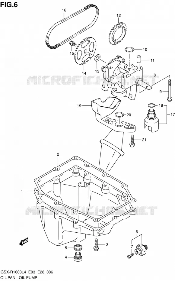 CARTER INFERIEUR - POMPE A HUILE Suzuki MOTO 1000 GSX-R 2014  GSX-R1000 L4 (E03,E28,E33)
