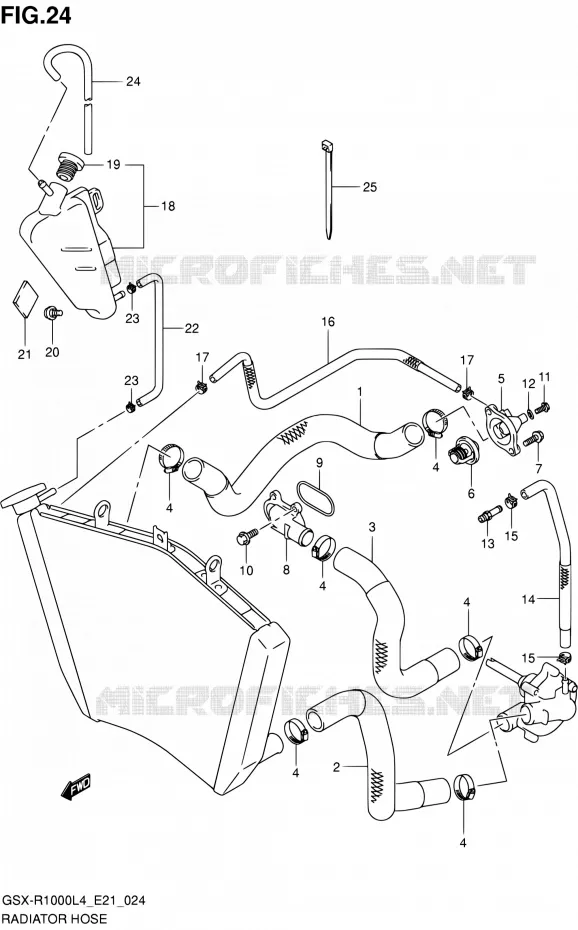 DURITE DE RADIATEUR Suzuki MOTO 1000 GSX-R 2014  GSX-R1000 L4 (E21)