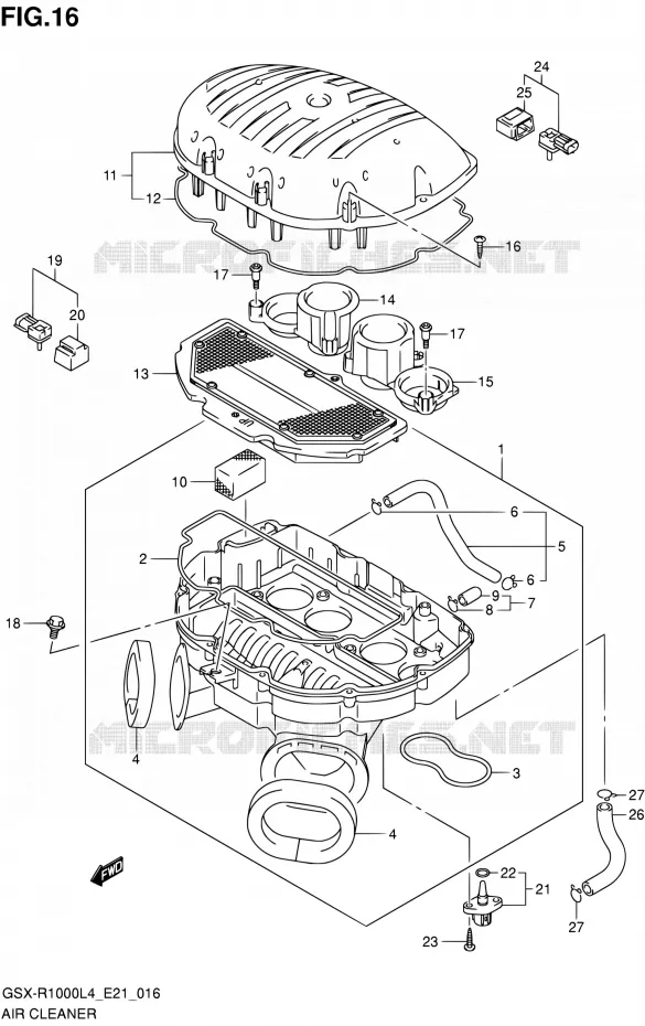 FILTRE A AIR Suzuki MOTO 1000 GSX-R 2014  GSX-R1000 L4 (E21)