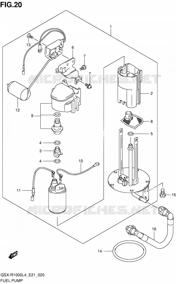 POMPE A ESSENCE Suzuki MOTO 1000 GSX-R 2015  GSX-R1000 L4 (E21)