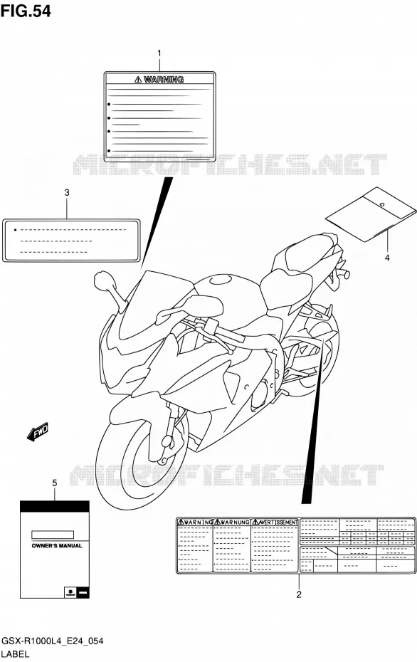 ETIQUETTE Suzuki MOTO 1000 GSX-R 2014  GSX-R1000 L4 (E24)