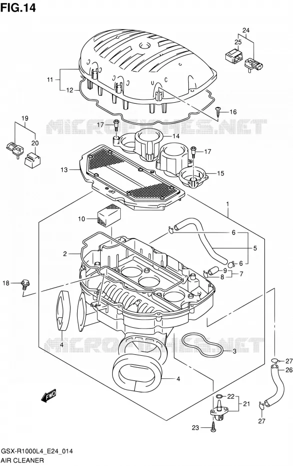 FILTRE A AIR Suzuki MOTO 1000 GSX-R 2014  GSX-R1000 L4 (E24)
