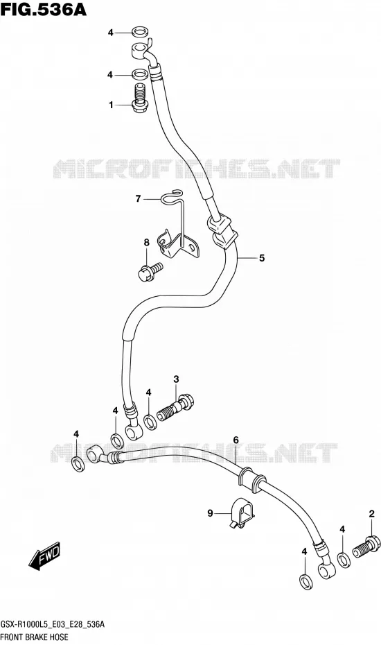 DURITE DE FREIN AVANT Suzuki MOTO 1000 GSX-R 2015  GSX-R1000 L5 (E03,E28,E33)