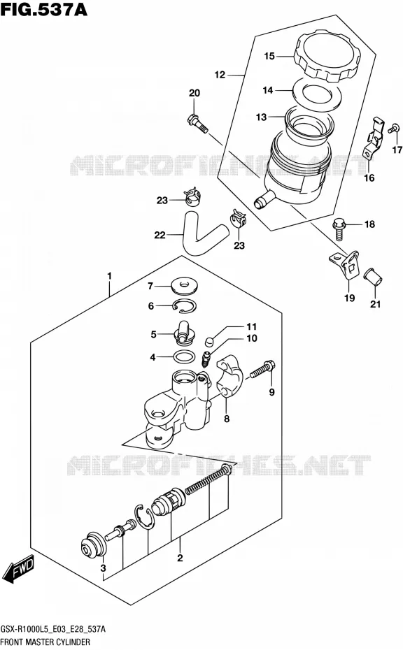 MAITRE CYLINDRE AVANT Suzuki MOTO 1000 GSX-R 2015  GSX-R1000 L5 (E03,E28,E33)