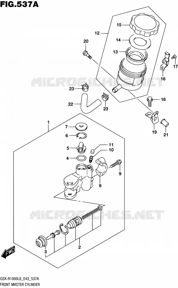 MAITRE CYLINDRE AVANT Suzuki MOTO 1000 GSX-R 2016  GSX-R1000 L6 (E43)