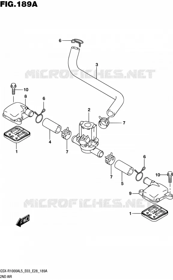 SYSTEME RECYCLAGE GAZ ECHAPPEMENT Suzuki MOTO 1000 GSX-R 2015  GSX-R1000A L5 (E03,E28,E33)