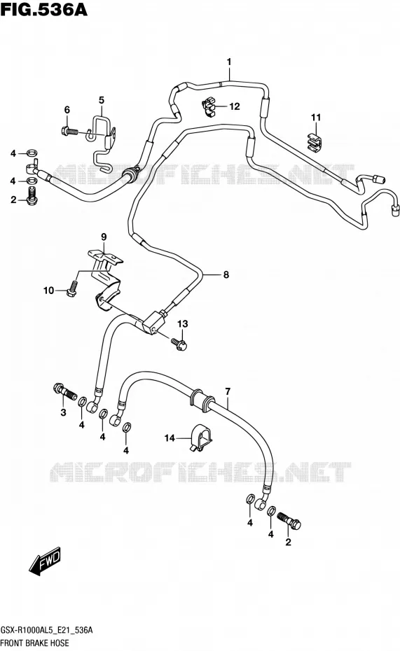 DURITE DE FREIN AVANT Suzuki MOTO 1000 GSX-R 2015  GSX-R1000AUF L5