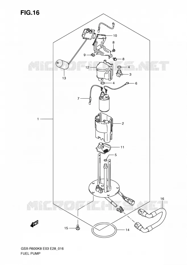 POMPE A ESSENCE Suzuki MOTO 600 GSX-R 2010  GSX-R600 L0 (E03,E28,E33)