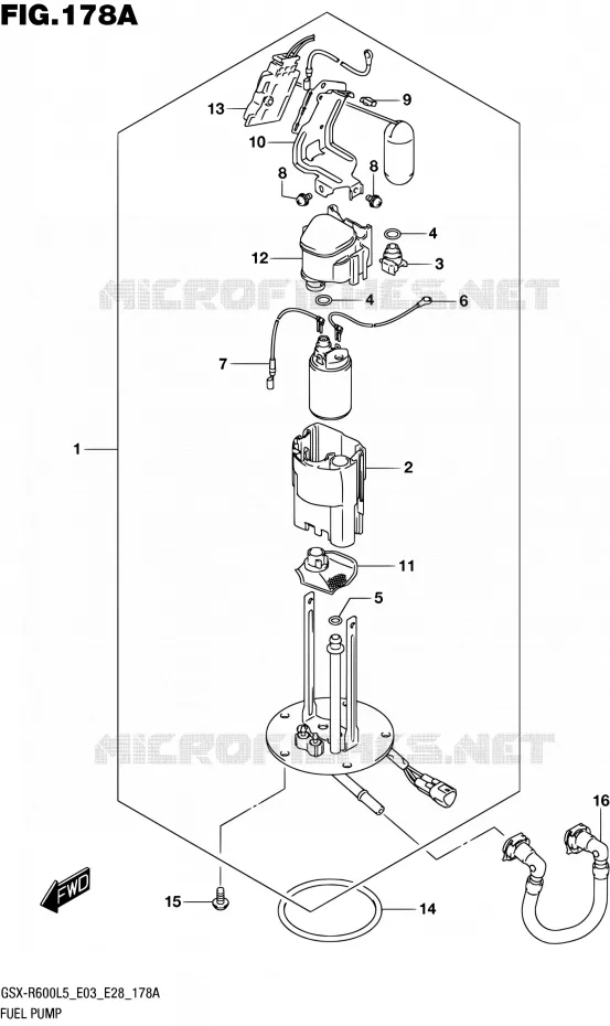 POMPE A ESSENCE Suzuki MOTO 600 GSX-R 2015  GSX-R600 L5 (E03,E28,E33)