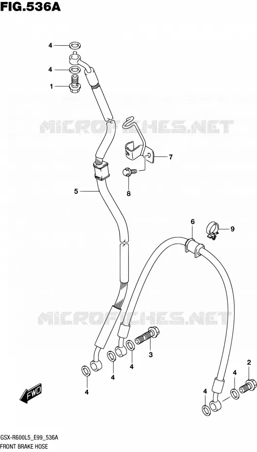 DURITE DE FREIN AVANT Suzuki MOTO 600 GSX-R 2015  GSX-R600 L5 (E99)