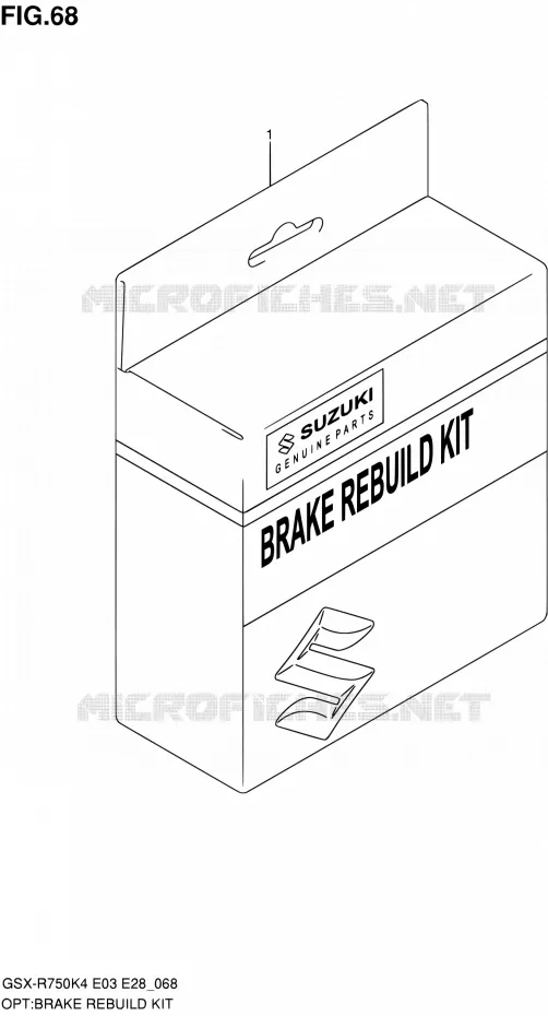 KIT REPARATION DE FREIN Suzuki MOTO 750 GSX-R 2004  GSX-R750 K5/GSX-R750X K5 (E03,E28,E33)
