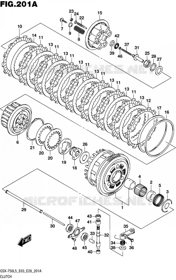EMBRAYAGE Suzuki MOTO 750 GSX-R 2015  GSX-R750 L5 (E03,E28,E33)