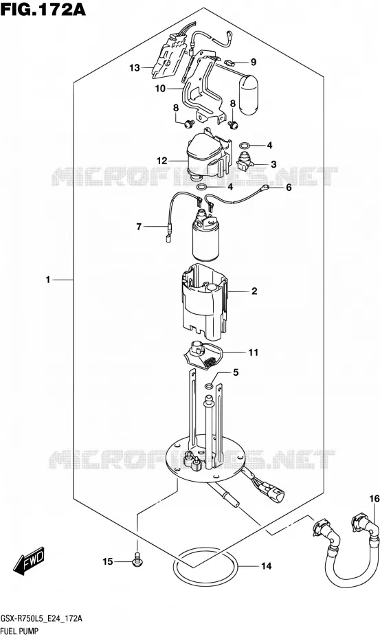 POMPE A ESSENCE Suzuki MOTO 750 GSX-R 2015  GSX-R750 L5 (E24)