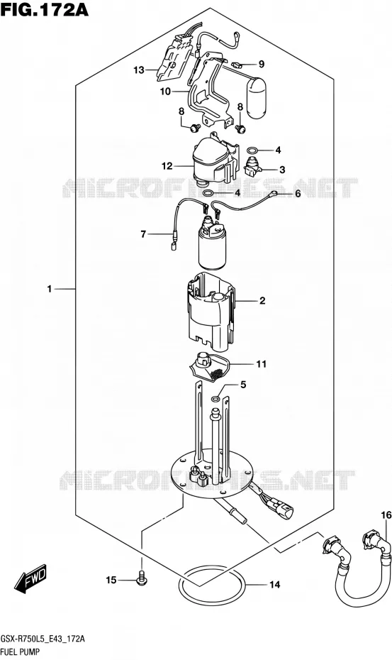 POMPE A ESSENCE Suzuki MOTO 750 GSX-R 2015  GSX-R750 L5 (E43)