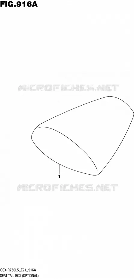 CAPOT DE SELLE (OPTIONAL) Suzuki MOTO 750 GSX-R 2015  GSX-R750UF L5 (E21)