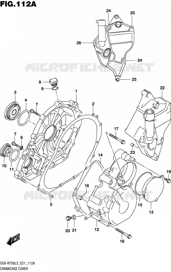 CARTER Suzuki MOTO 750 GSX-R 2015  GSX-R750UF L5 (E21)