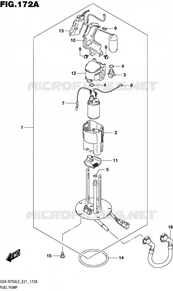 POMPE A ESSENCE Suzuki MOTO 750 GSX-R 2015  GSX-R750UF L5 (E21)