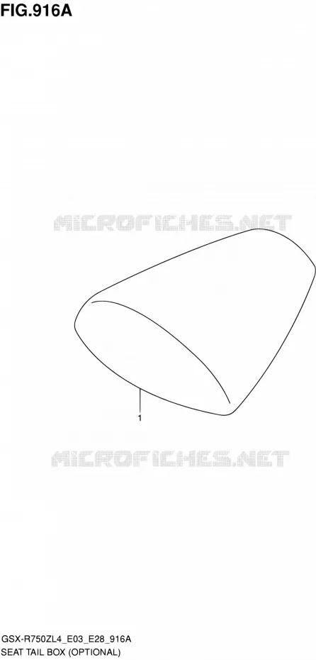 CAPOT DE SELLE (OPTIONAL) Suzuki MOTO 750 GSX-R 2014  GSX-R750Z L4 (E03,E28,E33)