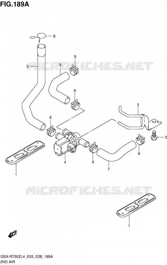 SYSTEME RECYCLAGE GAZ ECHAPPEMENT Suzuki MOTO 750 GSX-R 2014  GSX-R750Z L4 (E03,E28,E33)