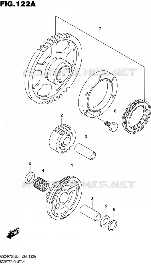 ROUE LIBRE DE DEMARREUR Suzuki MOTO 750 GSX-R 2014  GSX-R750Z L4 (E24)