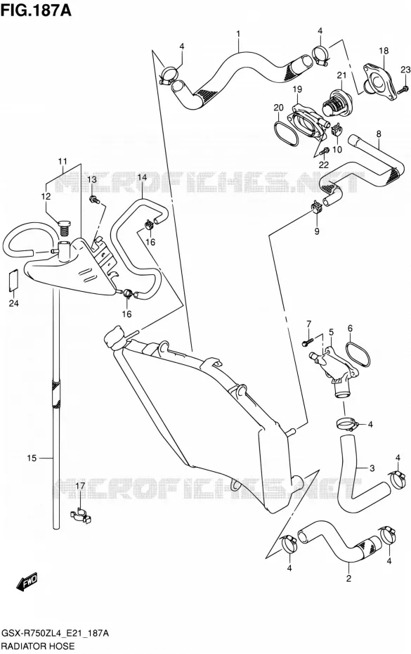 DURITE DE RADIATEUR Suzuki MOTO 750 GSX-R 2014  GSX-R750ZUF L4 (E21)