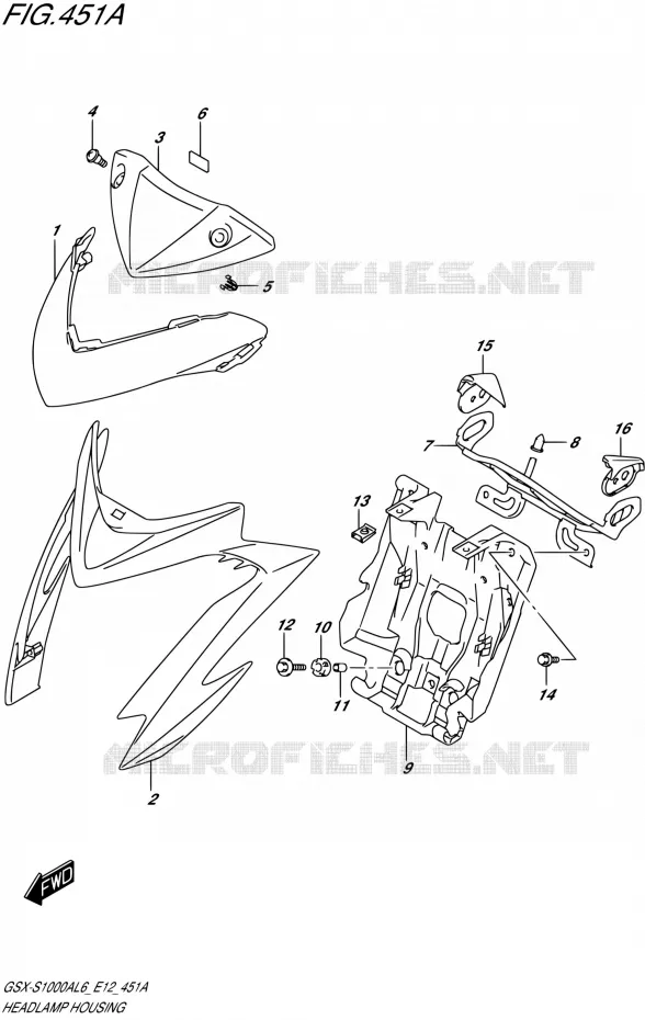 BOL DE PHARE Suzuki MOTO 1000 GSX-S 2016  GSX-S1000A L6 (E12)