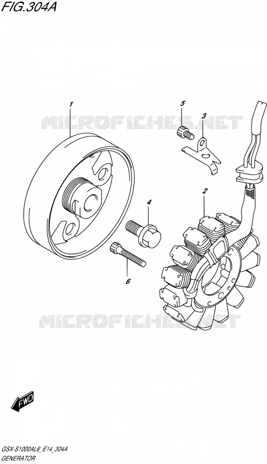 ALTERNATEUR Suzuki MOTO 1000 GSX-S 2016  GSX-S1000A L6 (E14)