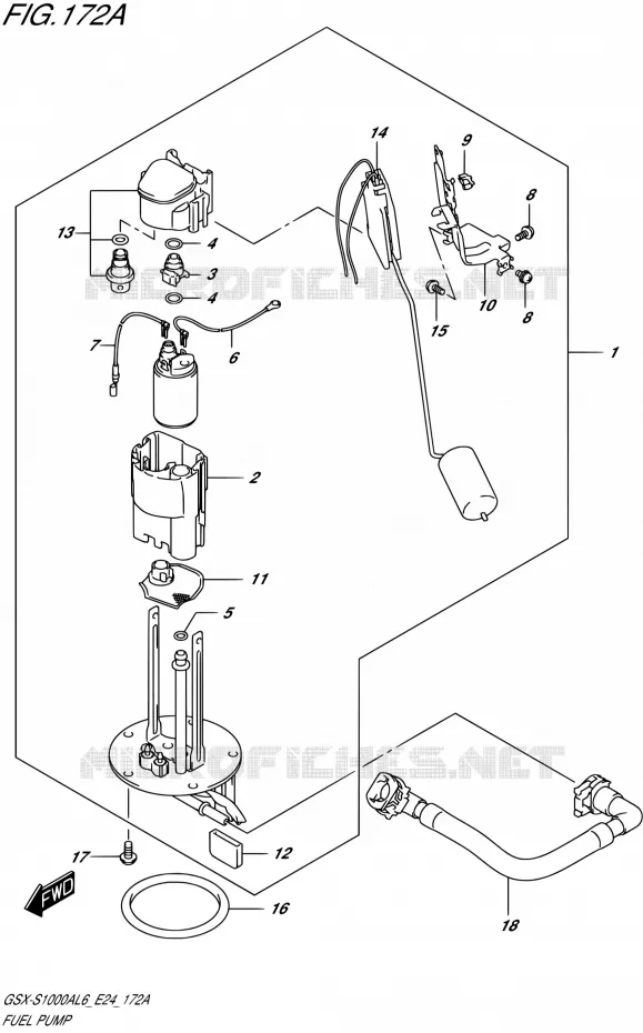 POMPE A ESSENCE Suzuki MOTO 1000 GSX-S 2016  GSX-S1000A L6 (E24)
