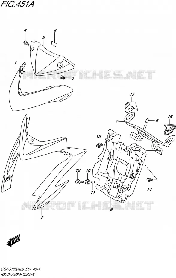 BOL DE PHARE Suzuki MOTO 1000 GSX-S 2016  GSX-S1000A L6 (E51)