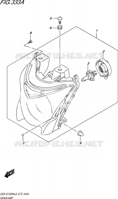 PHARE Suzuki MOTO 1000 GSX-S 2016  GSX-S1000A L6 (E73)