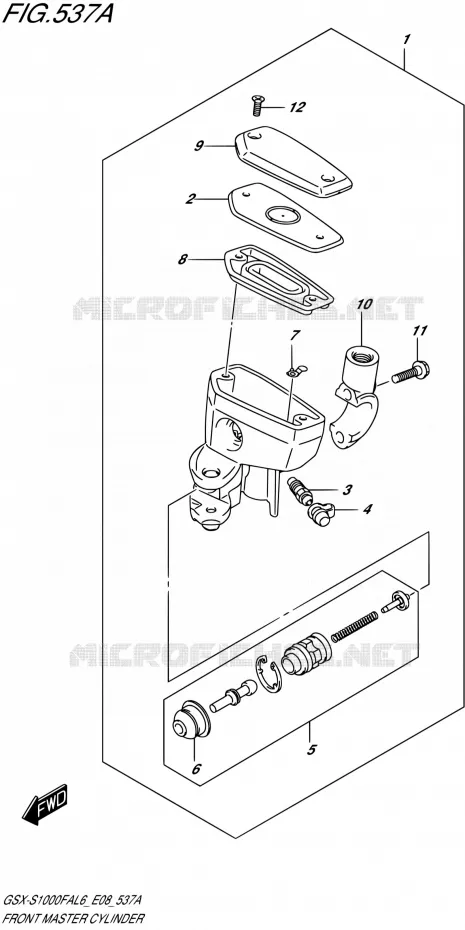 MAITRE CYLINDRE AVANT Suzuki MOTO 1000 GSX-S 2016  GSX-S1000FA L6 (E08)