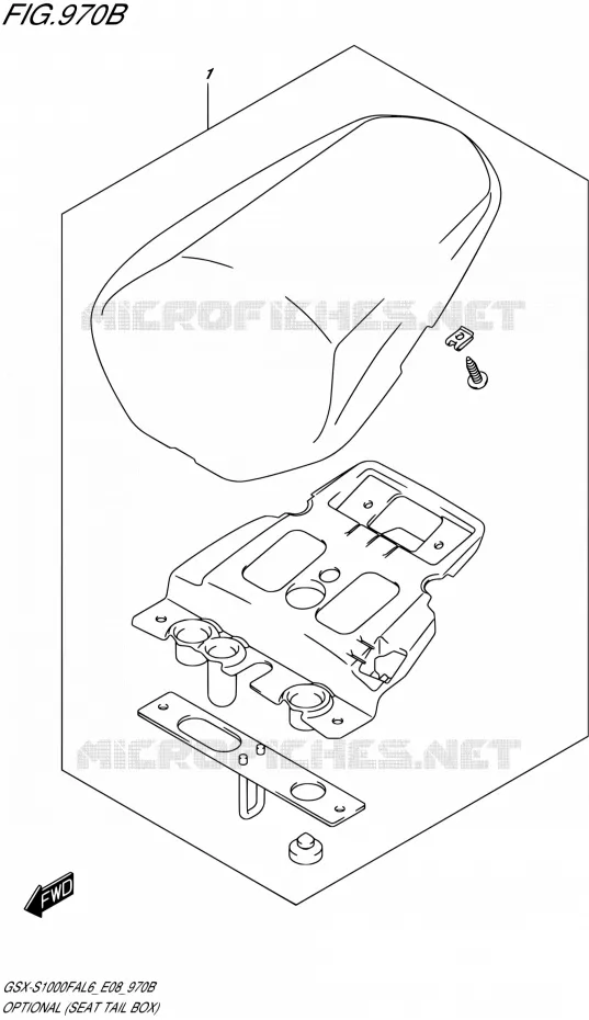 OPTIONS (SEAT TAIL BOX) Suzuki MOTO 1000 GSX-S 2016  GSX-S1000FA L6 (E08)