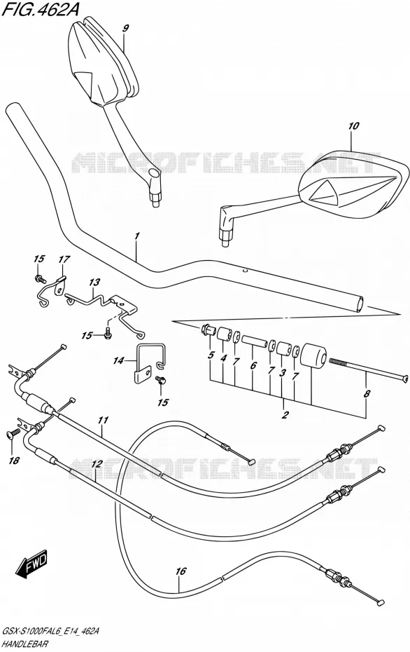 GUIDON Suzuki MOTO 1000 GSX-S 2016  GSX-S1000FA L6 (E14)