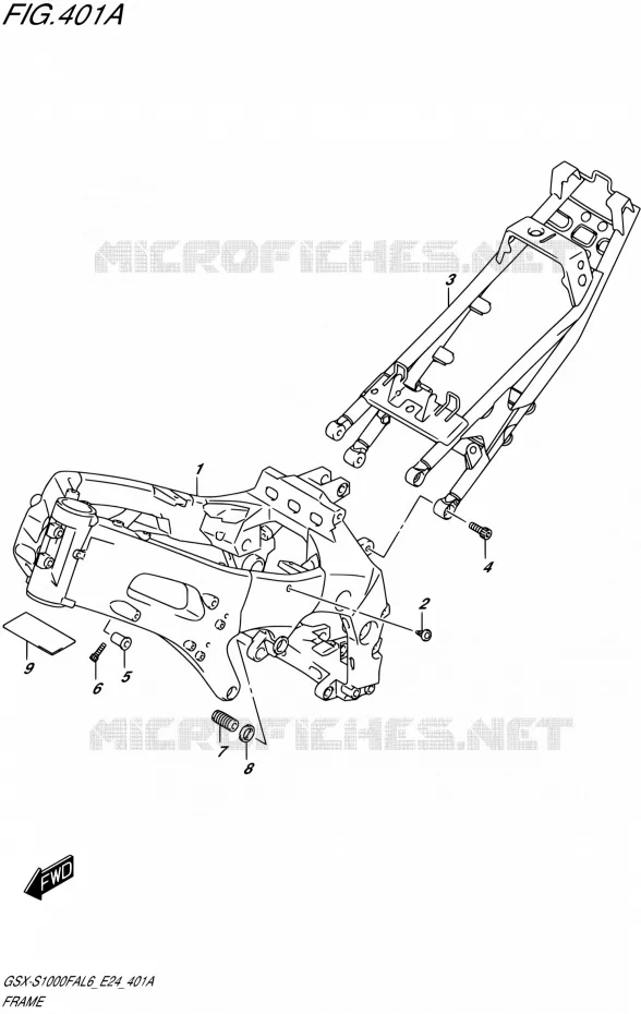 CADRE Suzuki MOTO 1000 GSX-S 2016  GSX-S1000FA L6 (E24)
