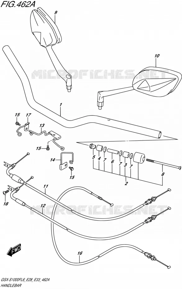 GUIDON Suzuki MOTO 1000 GSX-S 2016  GSX-S1000FA L6 (E28 E33)