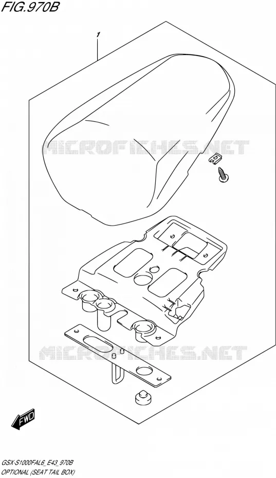 OPTIONS (SEAT TAIL BOX) Suzuki MOTO 1000 GSX-S 2016  GSX-S1000FA L6 (E43)