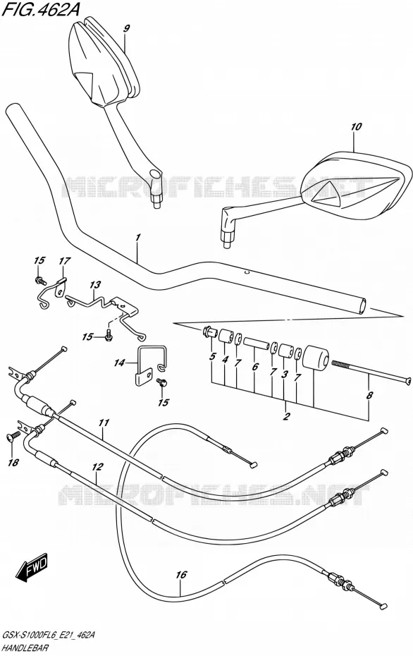 GUIDON Suzuki MOTO 1000 GSX-S 2016  GSX-S1000FUF L6 (E21)