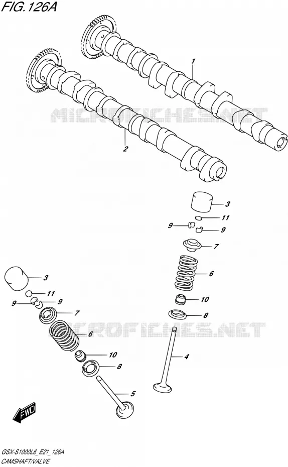ARBRE A CAMES - VALVE Suzuki MOTO 1000 GSX-S 2016  GSX-S1000UF L6 (E21)