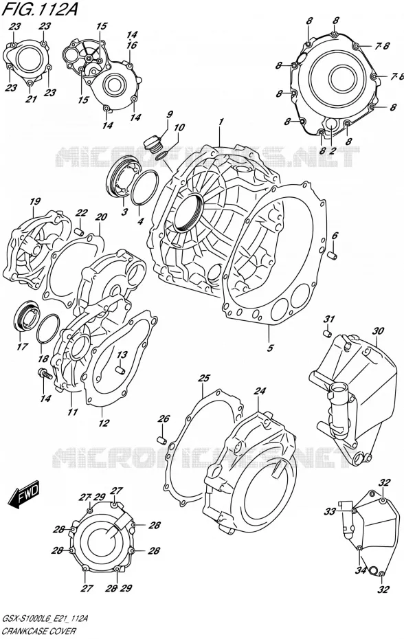 CARTER Suzuki MOTO 1000 GSX-S 2015  GSX-S1000UF L6 (E21)